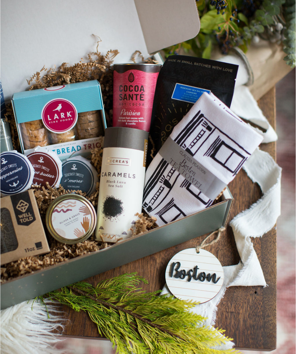 Local Maker Gift Box, Boston and New England Made, Curated Corporate Gifting 
